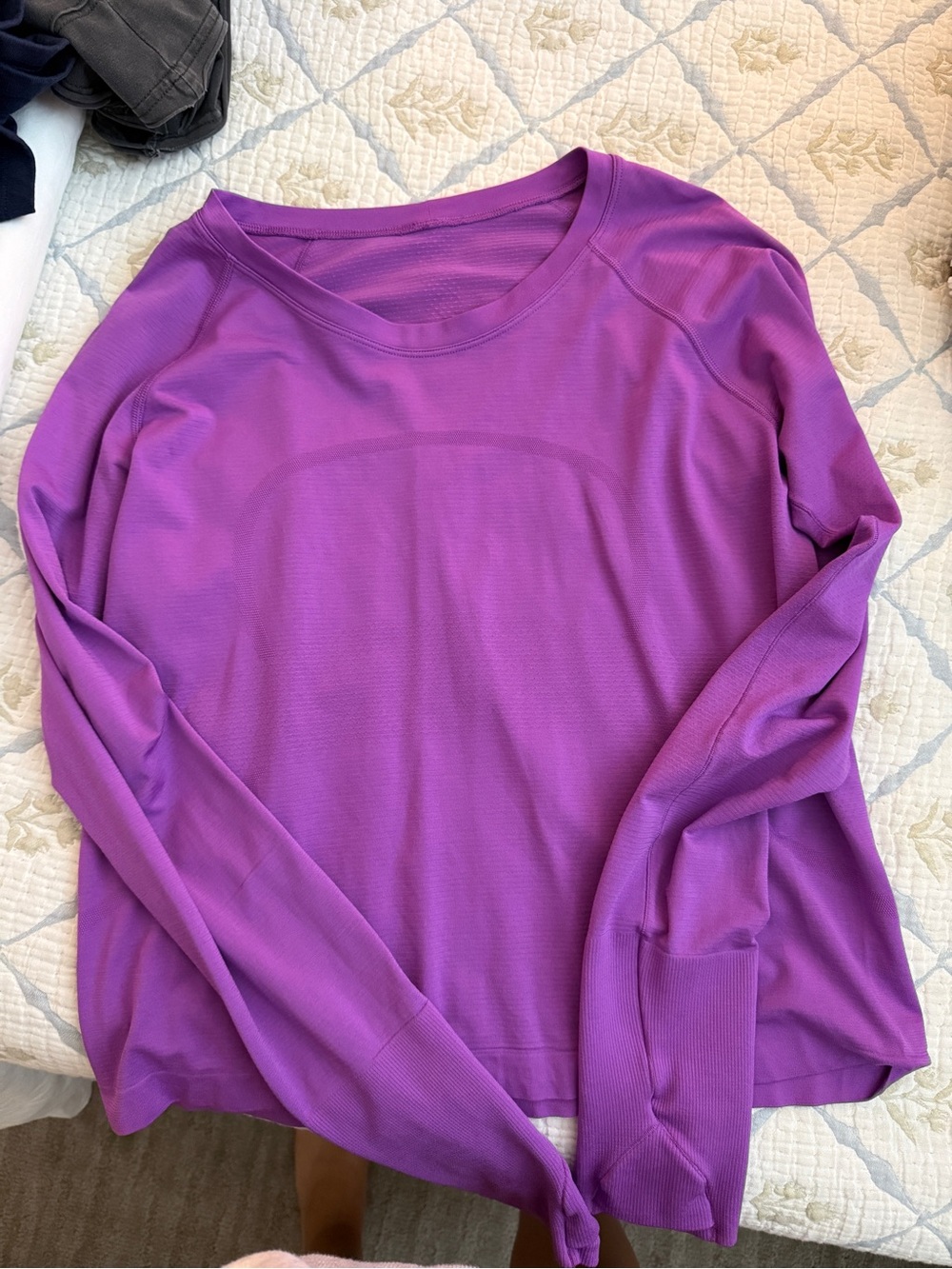 lululemon athletica Long-Sleeve Crew Top in Bright Purple